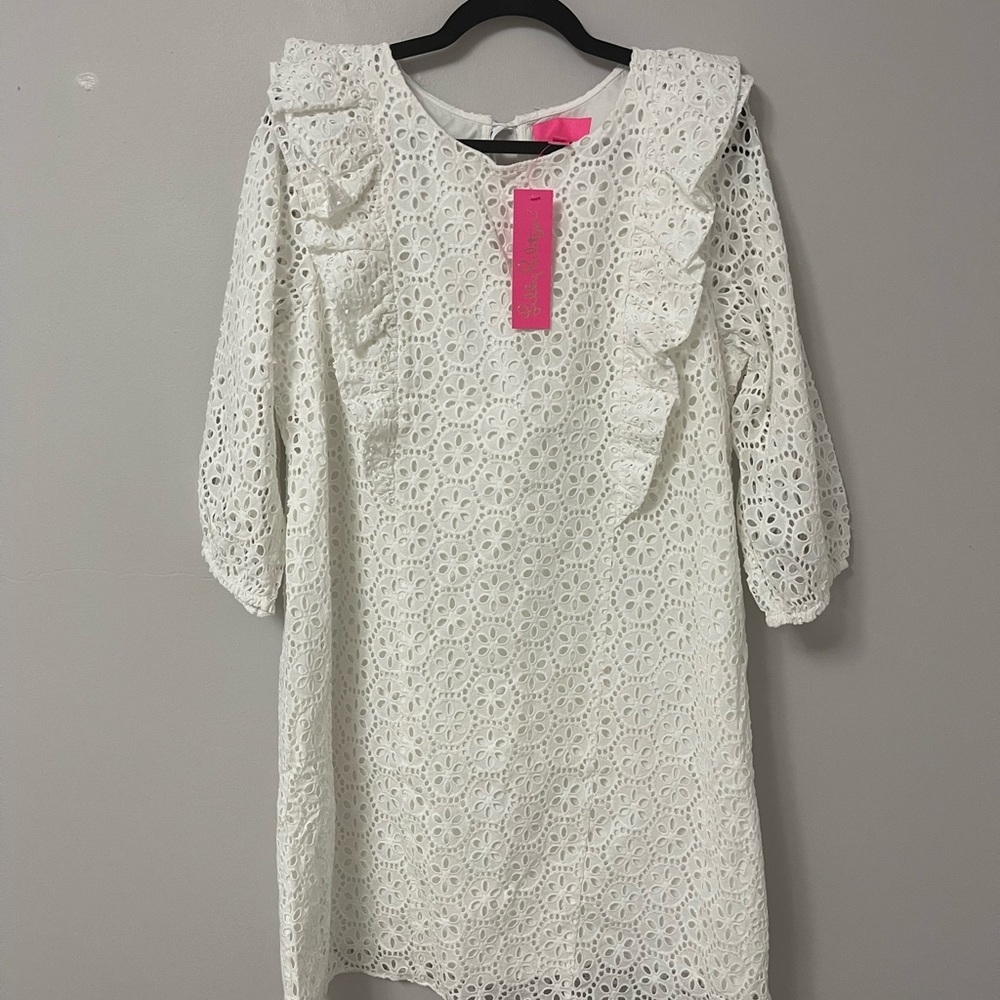 Lilly Pulitzer RESORT WHITE SAND DOLLAR EYELET dress - Picture 3 of 6